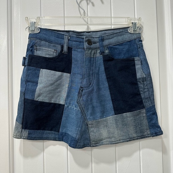 Zadig & Voltaire Mini Patchwork Denim Skirt - Picture 1 of 9
